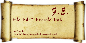 Fükő Erzsébet névjegykártya
